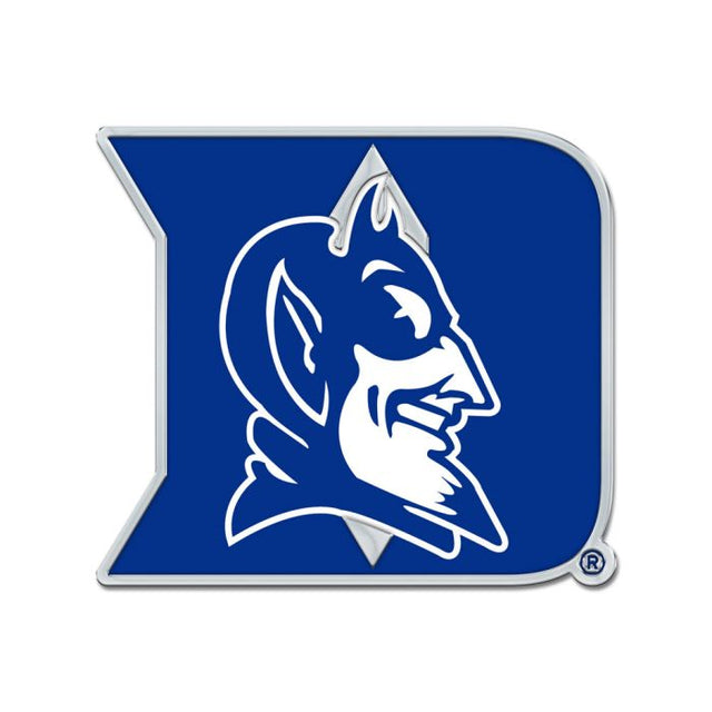 Duke Blue Devils Colored Chrome Free Form Auto Emblem