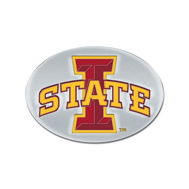 Iowa State Cyclones Colored Chrome Free Form Auto Emblem