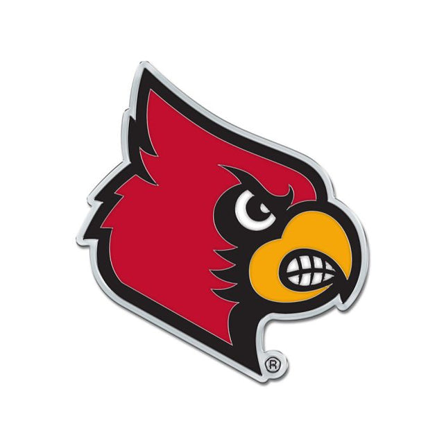 Louisville Cardinals Colored Chrome Free Form Auto Emblem