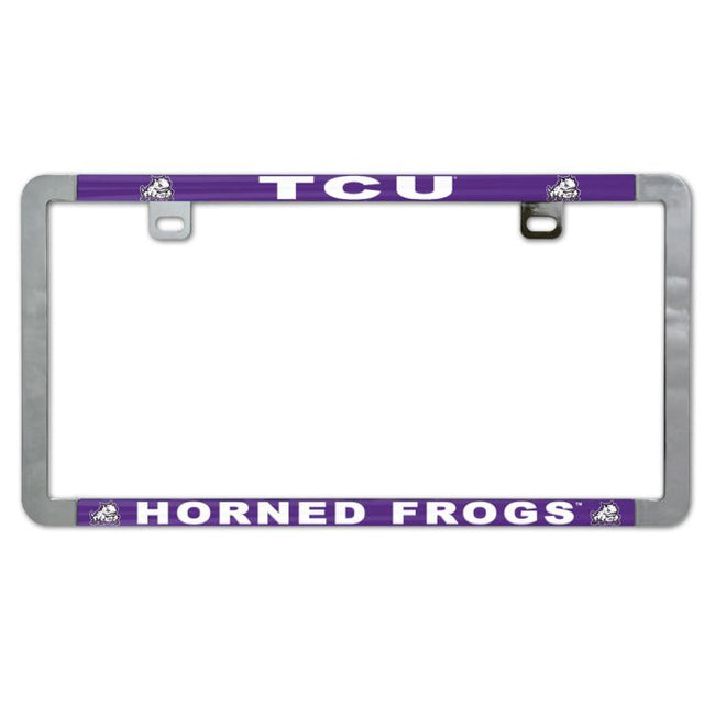 TCU Horned Frogs Metal Lic. Plate Frame Slim