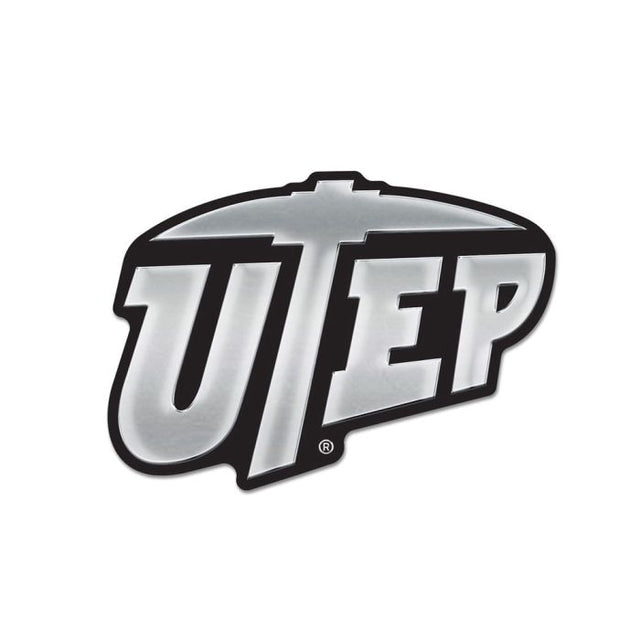 UTEP 矿工镀铬自由形式汽车徽章