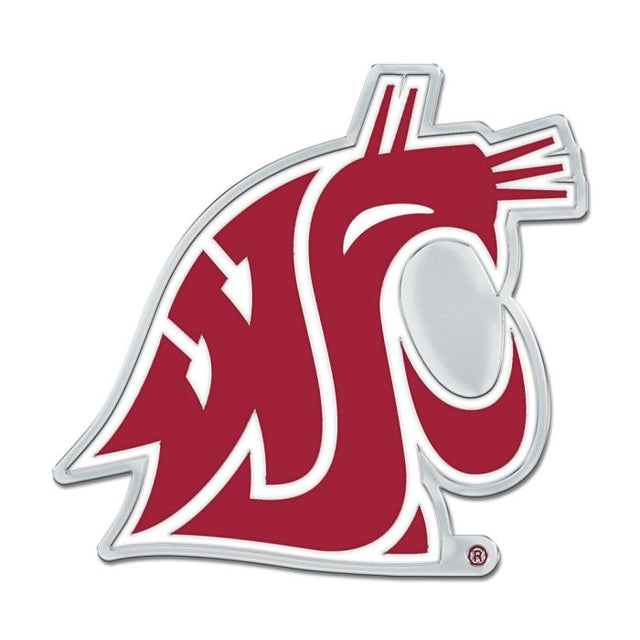 Washington State Cougars Colored Chrome Free Form Auto Emblem