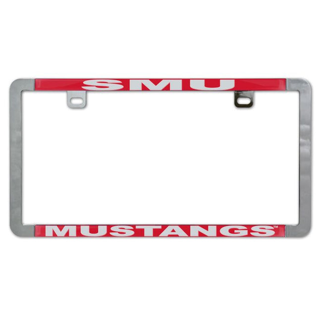 Southern Methodist Mustangs Metal Lic. Plate Frame Slim