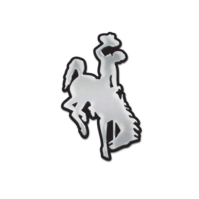 Wyoming Cowboys Chrome Free Form Auto Emblem