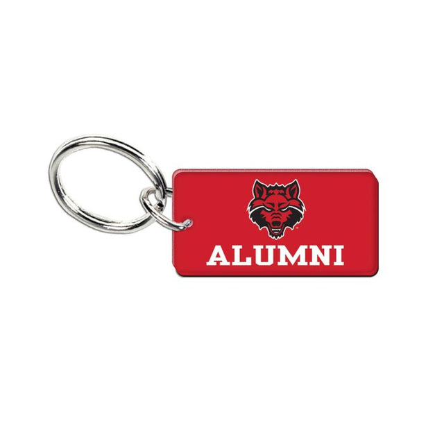 Llavero rectangular de exalumnos de los Arkansas State Red Wolves