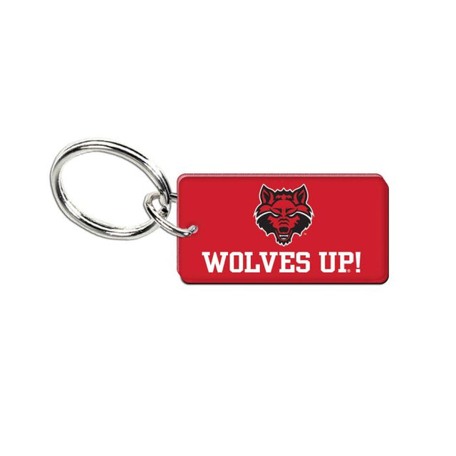 Llavero rectangular con lema de los Arkansas State Red Wolves