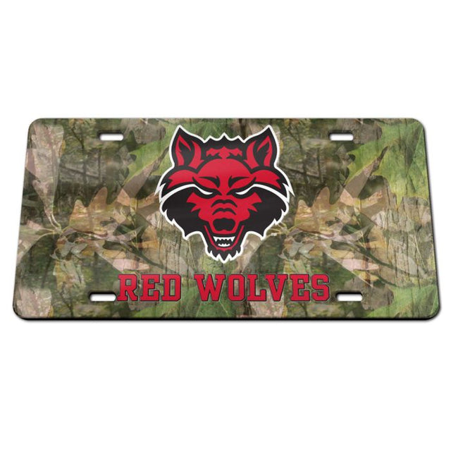 Matrícula acrílica especial de Arkansas State Red Wolves