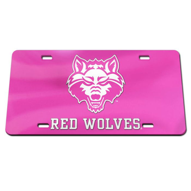 Arkansas State Red Wolves Specialty Acrylic License Plate