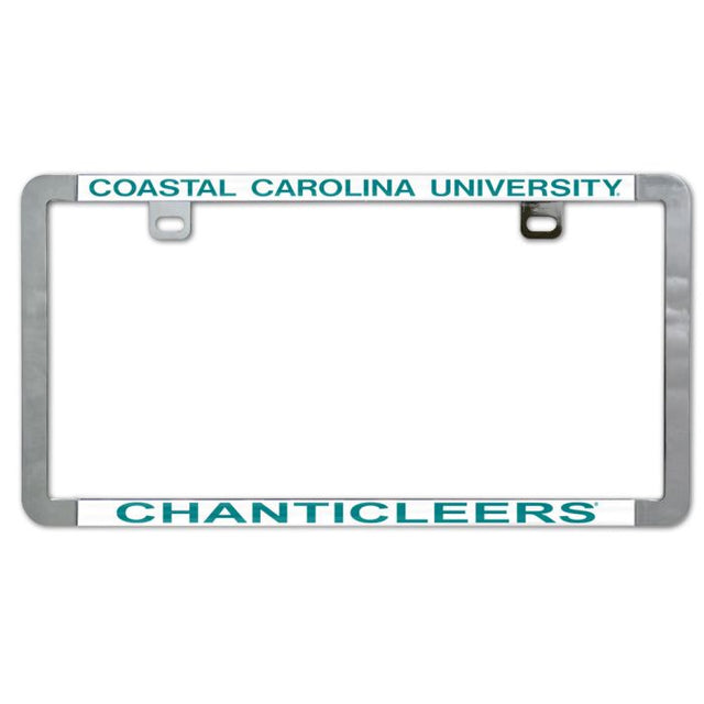 Marco delgado para placa de matrícula de metal de los Coastal Carolina Chanticleers