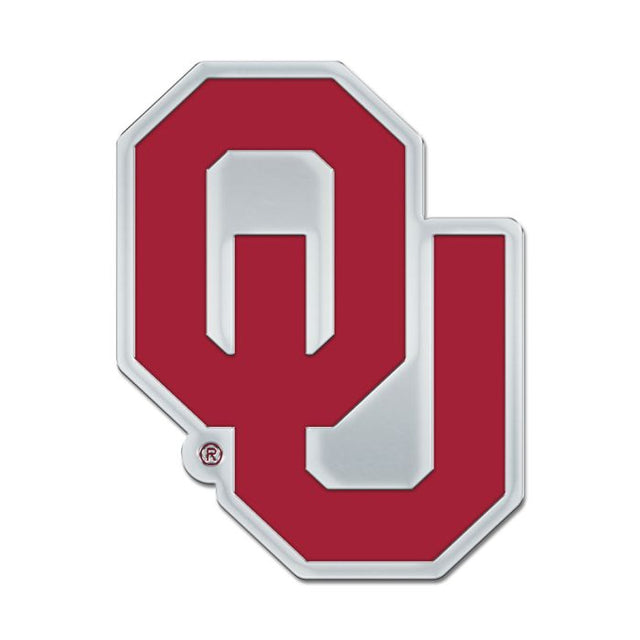 Oklahoma Sooners Colored Chrome Free Form Auto Emblem