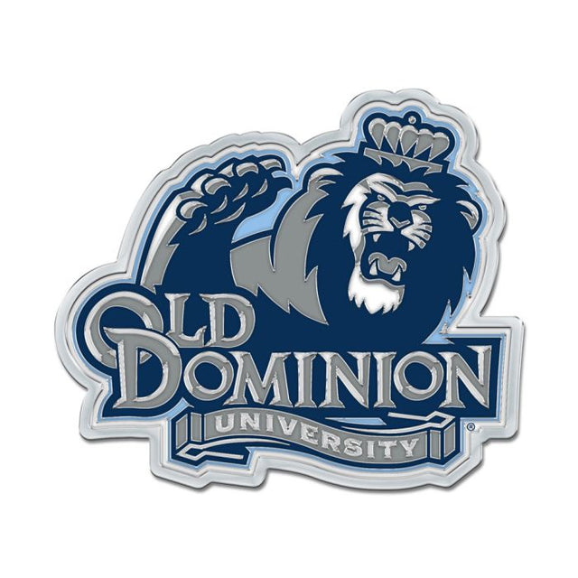 Emblema para automóvil de forma libre en cromo de colores de Old Dominion Monarchs