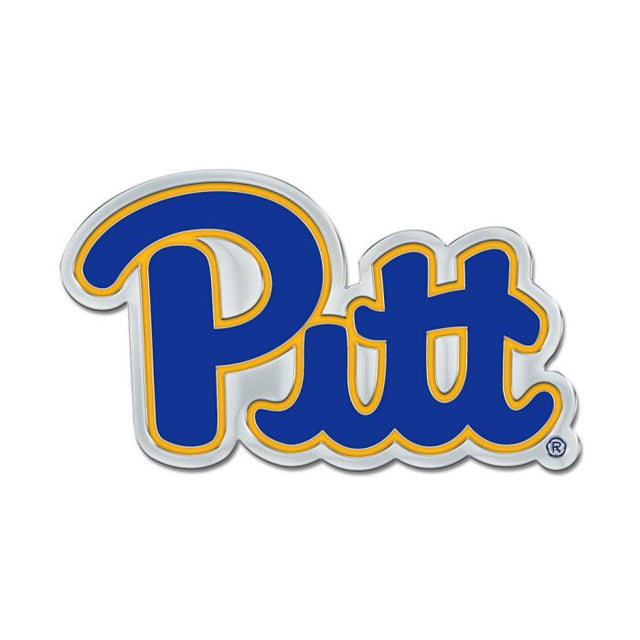 Pittsburgh Panthers Colored Chrome Free Form Auto Emblem