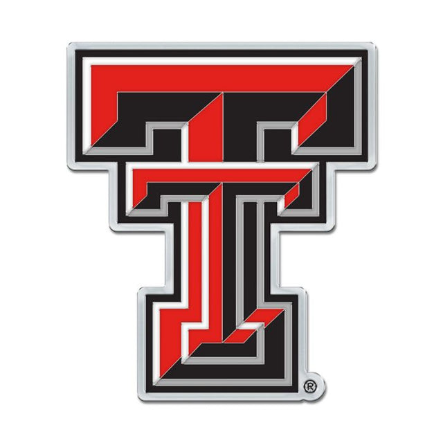 Texas Tech Red Raiders Colored Chrome Free Form Auto Emblem