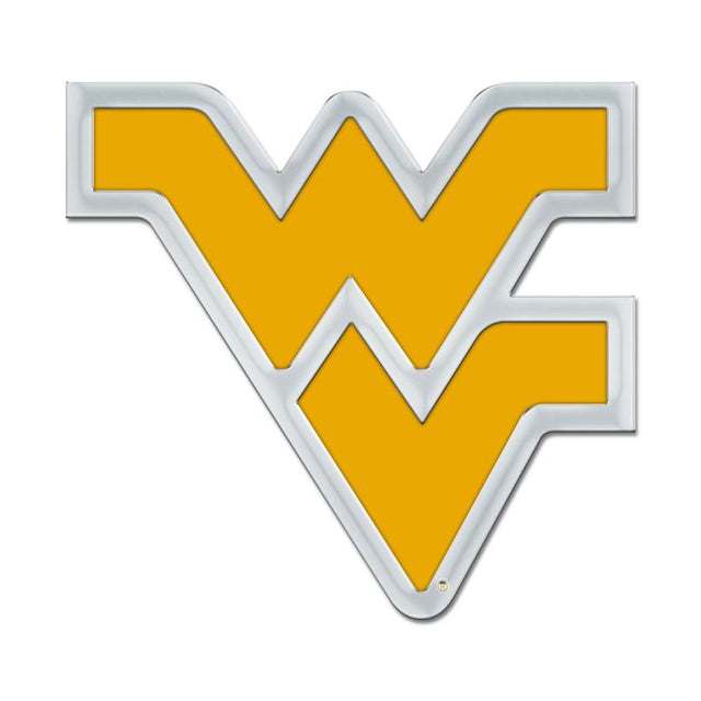 Emblema para automóvil de forma libre en cromo de color de los Mountaineers de West Virginia