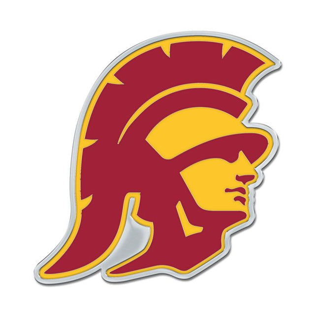 USC Trojans Colored Chrome Free Form Auto Emblem