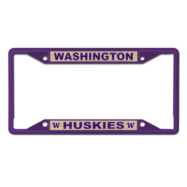 Marco de acero inoxidable con licencia de Washington Huskies