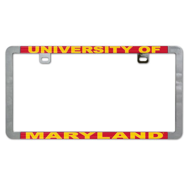 Maryland Terrapins Metal Lic. Plate Frame Slim