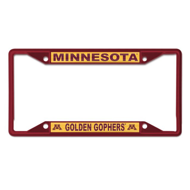 Marco de acero inoxidable con licencia de Minnesota Golden Gophers