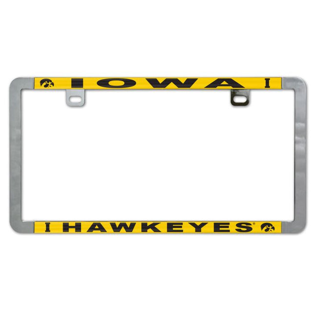 Iowa Hawkeyes Metal Lic. Plate Frame Slim