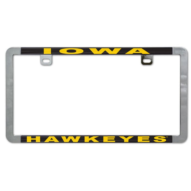 Iowa Hawkeyes Metal Lic. Plate Frame Slim