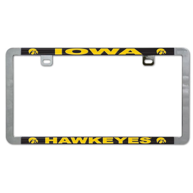 Iowa Hawkeyes Metal Lic. Plate Frame Slim