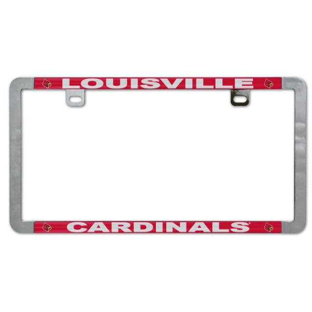 Louisville Cardinals Metal Lic. Plate Frame Slim