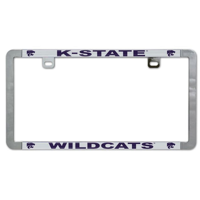 Kansas State Wildcats Metal Lic. Plate Frame Slim