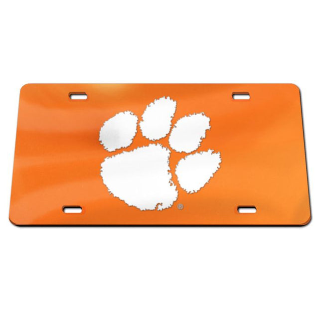 Matrícula especial de acrílico de los Clemson Tigers