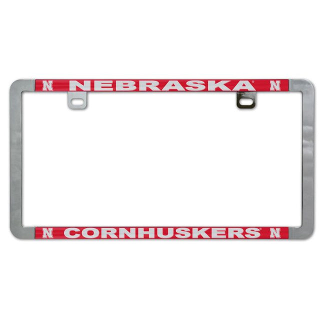 Nebraska Cornhuskers Metal Lic. Plate Frame Slim