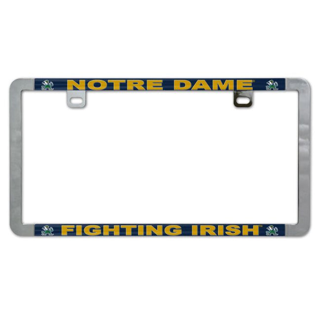 Notre Dame Fighting Irish Metal Lic. Plate Frame Slim