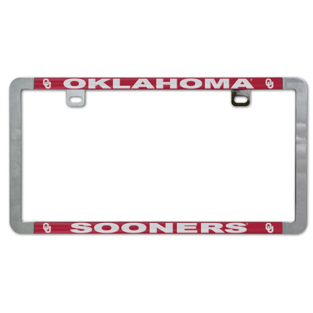 Oklahoma Sooners Metal Lic. Plate Frame Slim