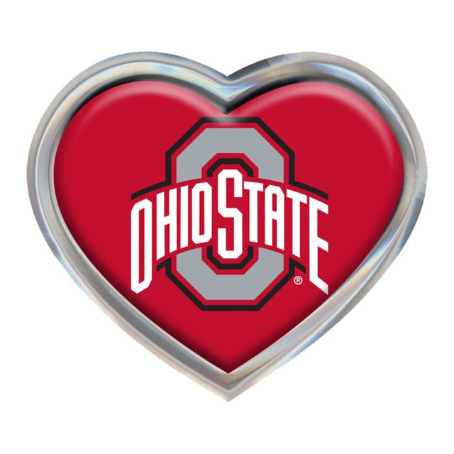 Emblema de metal cromado abovedado de los Ohio State Buckeyes