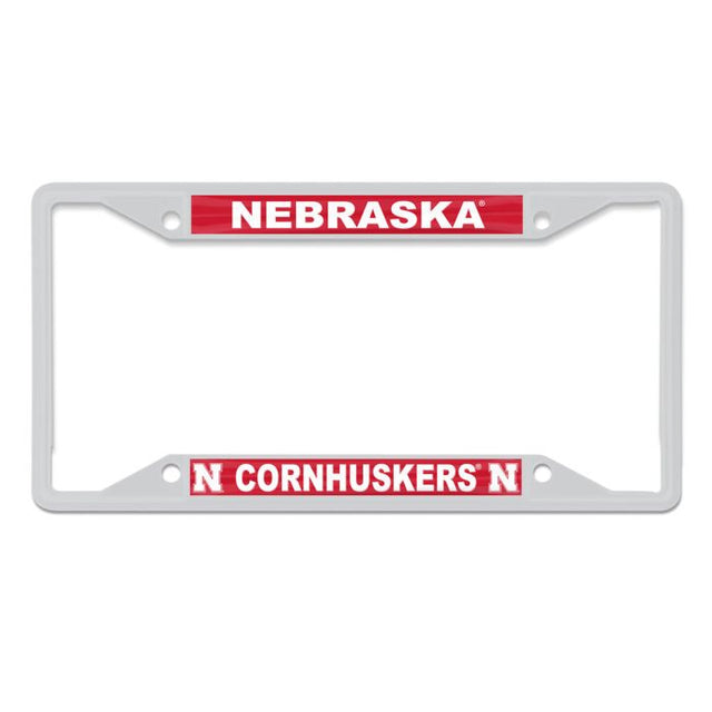 Marco de acero inoxidable con licencia de Nebraska Cornhuskers