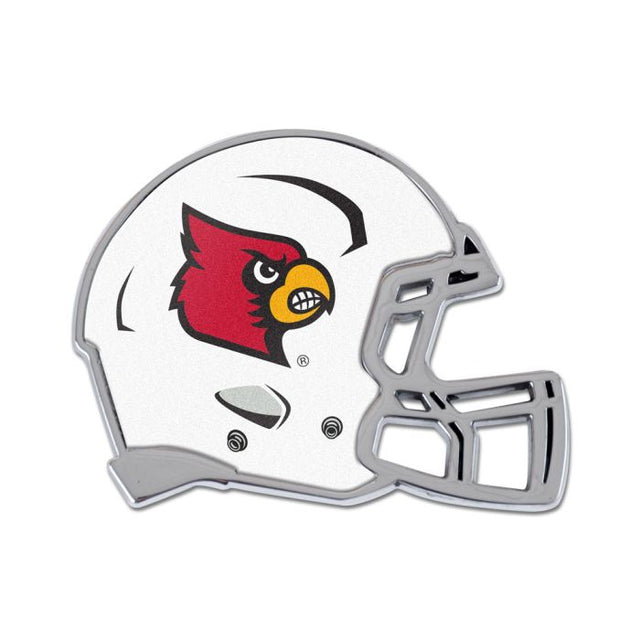 Emblema de metal cromado abovedado de los Louisville Cardinals