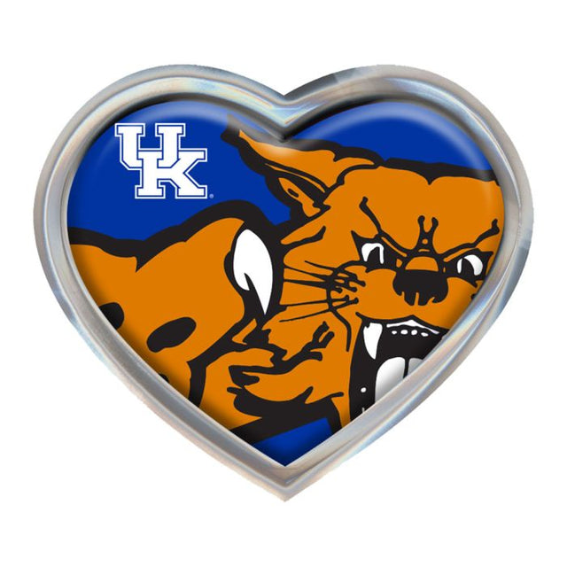 Emblema de metal cromado abovedado de Kentucky Wildcats