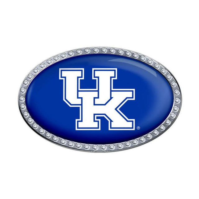 Emblema de metal cromado abovedado de Kentucky Wildcats