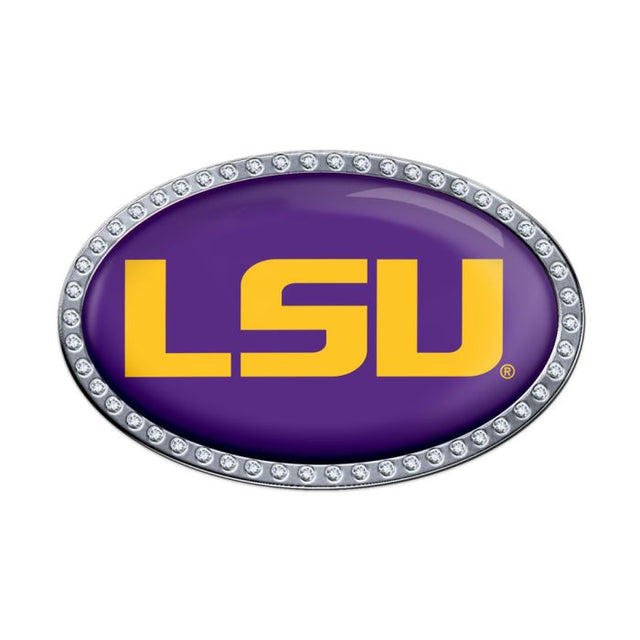 Emblema de metal cromado abovedado de los LSU Tigers