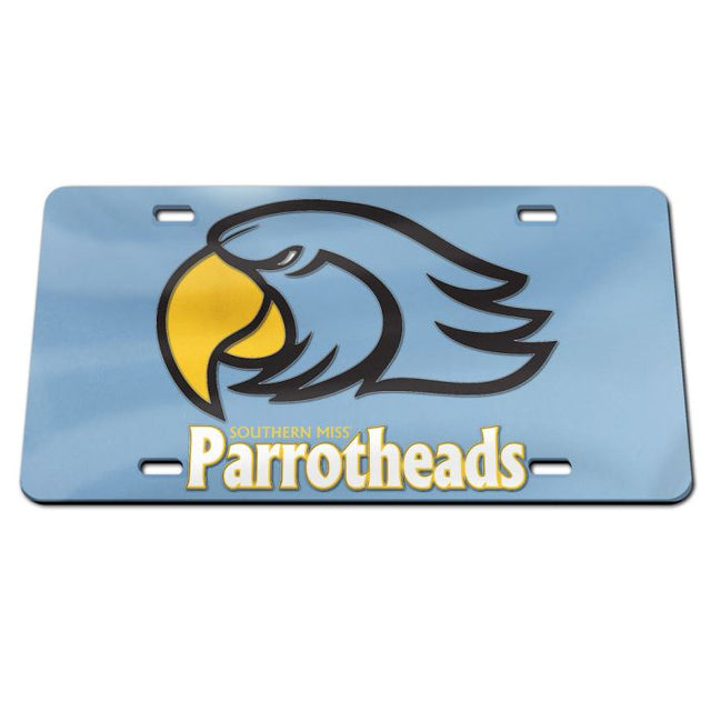 Southern Miss Golden Eagles Southern Mississippi Parrot Head Specialty Acrylic License Plate