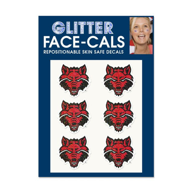 Arkansas State Red Wolves Glitter Tattoo 6 Pack