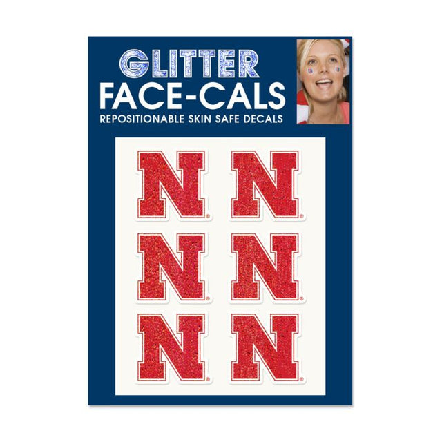 Nebraska Cornhuskers Glitter Tattoo 6 Pack