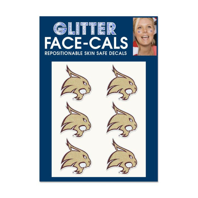 Texas State Bobcats Glitter Tattoo 6 Pack