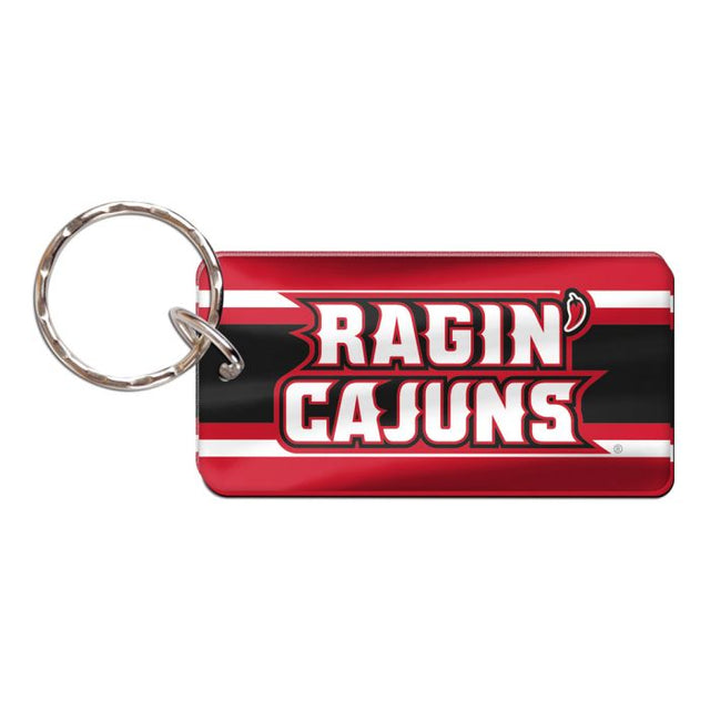 Louisiana - Lafayette Ragin Cajuns Keychain Rectangle