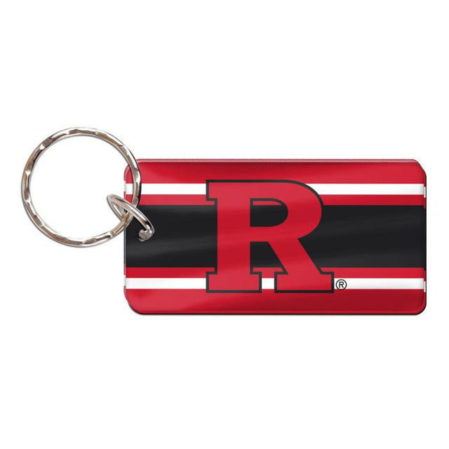 Llavero rectangular de los Rutgers Scarlet Knights