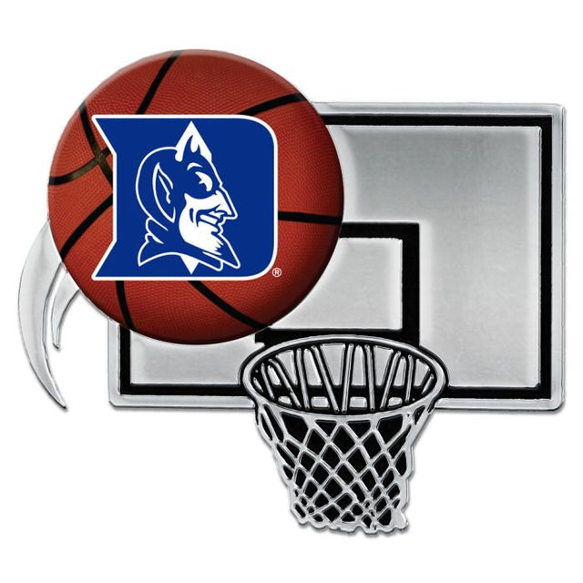 Emblema de baloncesto de metal cromado abovedado de los Duke Blue Devils