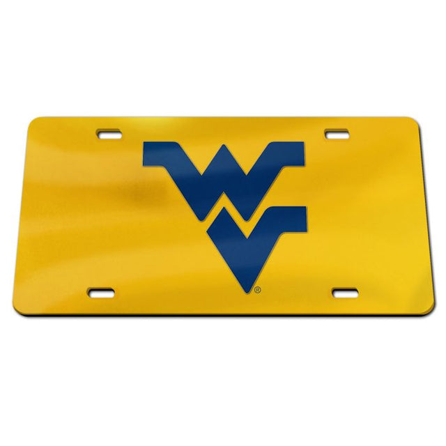 Placas de matrícula clásicas de acrílico de los Mountaineers de West Virginia