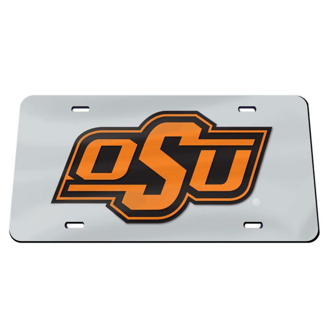 Placa de matrícula especial de acrílico con el logotipo de los Oklahoma State Cowboys OSU