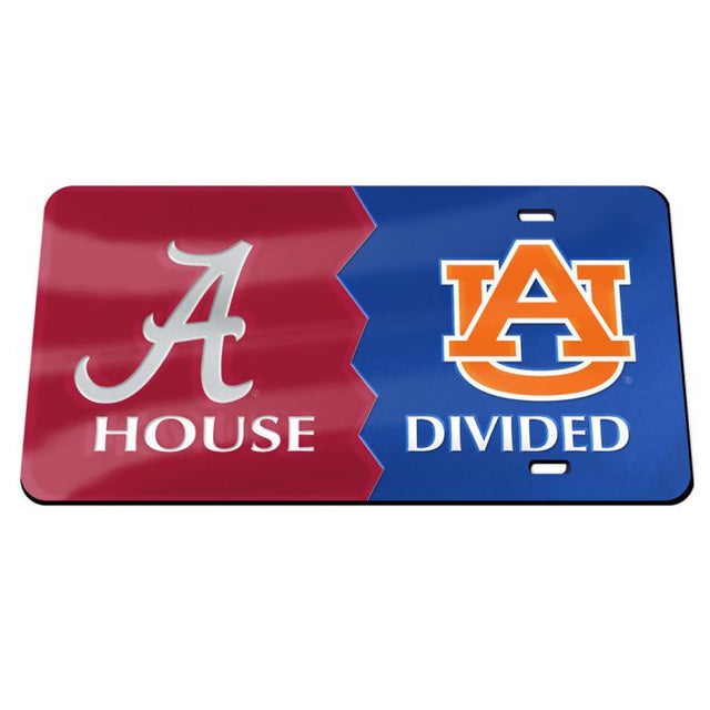 Placas de matrícula clásicas de acrílico de Alabama Crimson Tide Auburn Tigers ALABAMA VS AUBURN