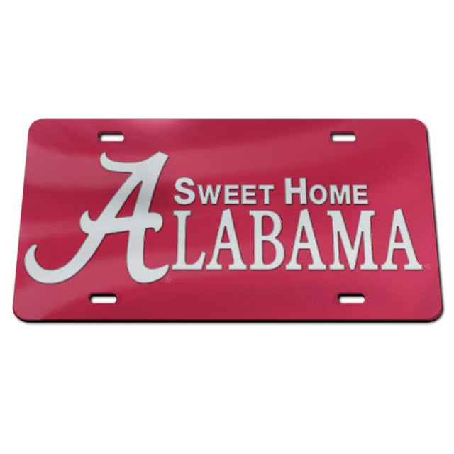 Alabama Crimson Tide SWEET HOME ALABAMA RED BKGD Acrylic Classic License Plates