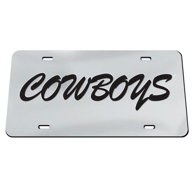 Placas de matrícula clásicas de acrílico COWBOYS SCRIPT de Oklahoma State Cowboys