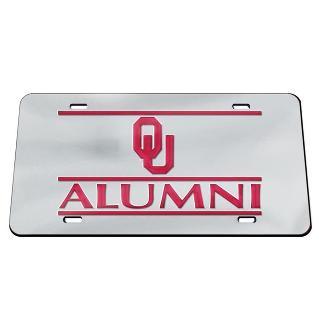 Placas de matrícula clásicas de acrílico de Oklahoma Sooners de OKLAHOMA ALUMNI